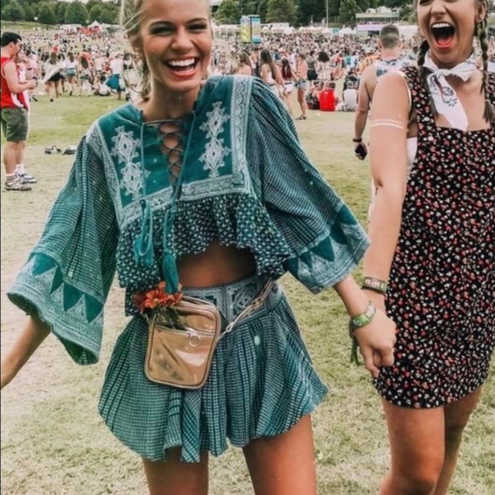 Free People Santorini 2 piece festival set